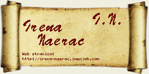 Irena Naerac vizit kartica
